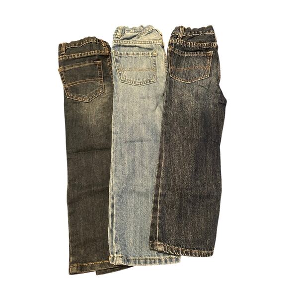 NWT The Childrens Place 3 Pair Size 3T Jeans 3 Different Washes Adjustable Waist - Picture 1 of 4